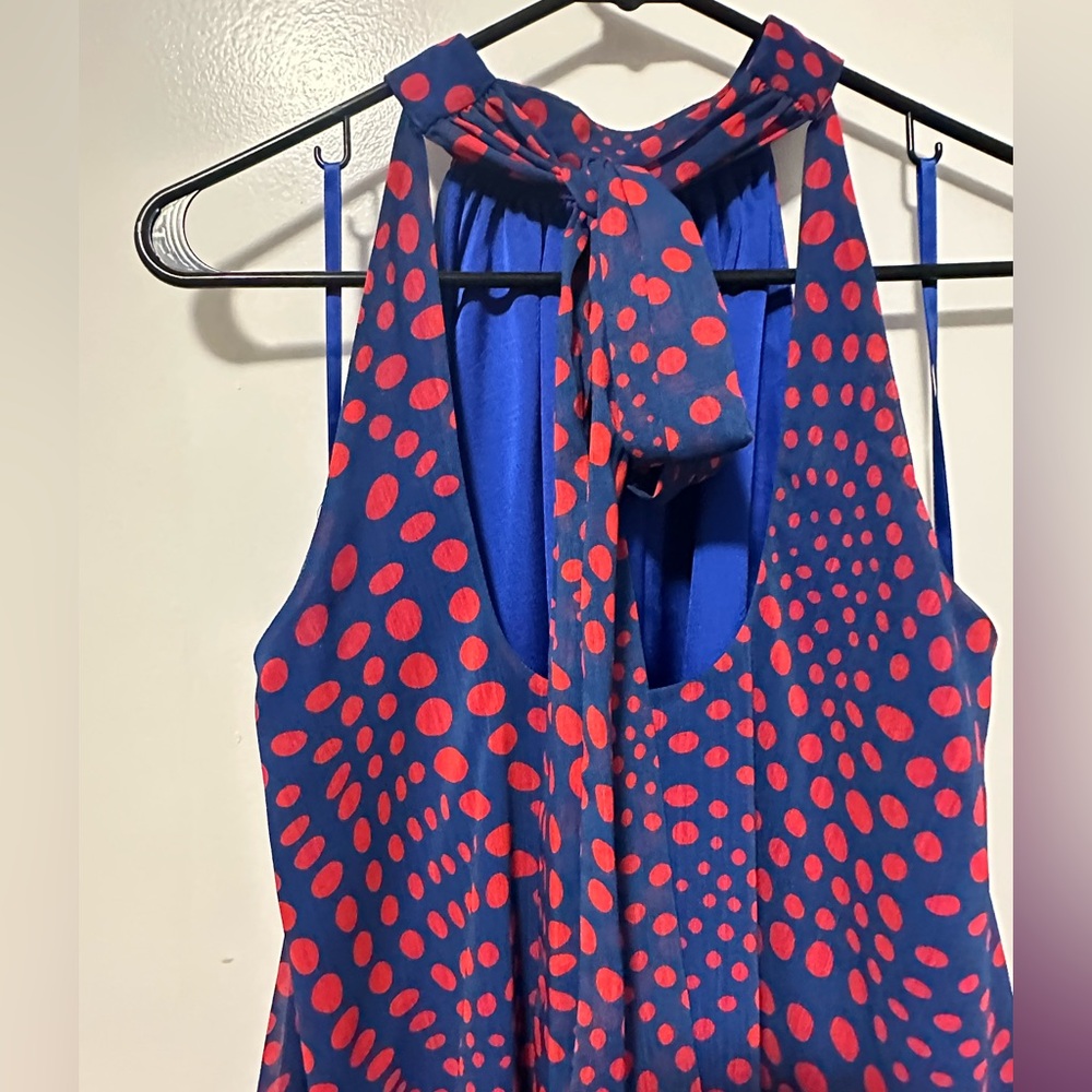 Staud Marlow Dress | Lapis Wavy Dot, size S - Picture 4 of 7